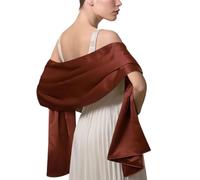 LumiSyne Mujer Satén Gasa Chal Mantón Sedoso Color Sólido Bufanda Pañuelo Ligero Estola Para Fiesta Vestido Boda Novia Dama De Honor Noche