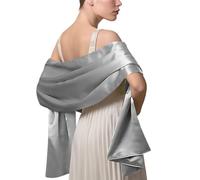 LumiSyne Mujer Satén Gasa Chal Mantón Sedoso Color Sólido Bufanda Pañuelo Ligero Estola Para Fiesta Vestido Boda Novia Dama De Honor Noche