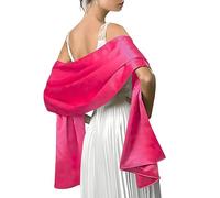 LumiSyne Mujer Satén Gasa Chal Mantón Sedoso Color Sólido Bufanda Pañuelo Ligero Estola Para Fiesta Vestido Boda Novia Dama De Honor Noche