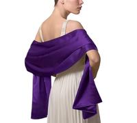 LumiSyne Mujer Satén Gasa Chal Mantón Sedoso Color Sólido Bufanda Pañuelo Ligero Estola Para Fiesta Vestido Boda Novia Dama De Honor Noche