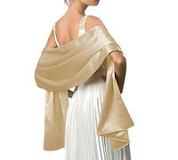 LumiSyne Mujer Satén Gasa Chal Mantón Sedoso Color Sólido Bufanda Pañuelo Ligero Estola Para Fiesta Vestido Boda Novia Dama De Honor Noche