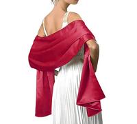 LumiSyne Mujer Satén Gasa Chal Mantón Sedoso Color Sólido Bufanda Pañuelo Ligero Estola Para Fiesta Vestido Boda Novia Dama De Honor Noche