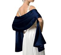 LumiSyne Mujer Satén Gasa Chal Mantón Sedoso Color Sólido Bufanda Pañuelo Ligero Estola Para Fiesta Vestido Boda Novia Dama De Honor Noche