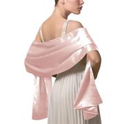 LumiSyne Mujer Satén Gasa Chal Mantón Sedoso Color Sólido Bufanda Pañuelo Ligero Estola Para Fiesta Vestido Boda Novia Dama De Honor Noche