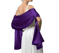 LumiSyne Mujer Satén Gasa Chal Mantón Sedoso Color Sólido Bufanda Pañuelo Ligero Estola Para Fiesta Vestido Boda Novia Dama De Honor Noche