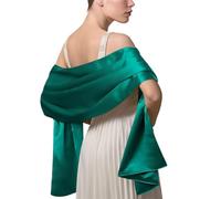 LumiSyne Mujer Satén Gasa Chal Mantón Sedoso Color Sólido Bufanda Pañuelo Ligero Estola Para Fiesta Vestido Boda Novia Dama De Honor Noche