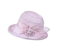 LumiSyne Mujer Sombrero De Sol De Tul Floral Sombrero De Pescador Sombrero Cloche con ala hacia Arriba Elegante Tocado Sombreros Ligera Transpirable Gorra De Verano para Playa Fiesta