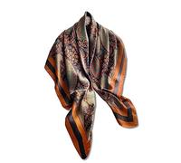 LumiSyne Pañuelo De Seda Mujer Bufanda Cuadrada Grande Estampado Flores Árboles Patrón Animal Estilo Retro Pañuelo Cabeza De Satén Chal Protector Solar Pañuelo De Cuello Bandana Banda Cabeza 110×110cm