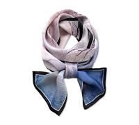 LumiSyne Pañuelo De Seda Mujer Estrecha Flor Hoja Estampada Patrón De Pintura Coloreada Satén Flaco Larga Bufanda De Cuello Decoración Pañuelo Para Cabello Cuello Banda Para El Cabello Pañuelo Cinta