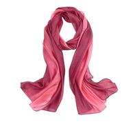 LumiSyne Pañuelo De Seda Para Mujer Costuras Color De Degradado Bufanda De Lino Algodón Ligero y Suave Chal De Boda Fulares Toda La Temporada