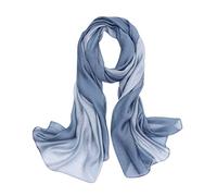 LumiSyne Pañuelo De Seda Para Mujer Costuras Color De Degradado Bufanda De Lino Algodón Ligero y Suave Chal De Boda Fulares Toda La Temporada