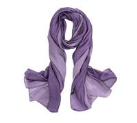 LumiSyne Pañuelo De Seda Para Mujer Costuras Color De Degradado Bufanda De Lino Algodón Ligero y Suave Chal De Boda Fulares Toda La Temporada