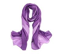 LumiSyne Pañuelo De Seda Para Mujer Costuras Color De Degradado Bufanda De Lino Algodón Ligero y Suave Chal De Boda Fulares Toda La Temporada