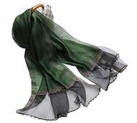 LumiSyne Primavera Bufanda De Seda Gasa Mujer Bufanda De Color Sólido Tul Con Costuras De Seda Decoración De Cuentas Estola Largo Chales De Protección Solar