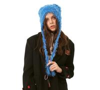 LumiSyne Sombrero De Invierno para Mujer Chica Gorros De Punto con Orejeras Bonita Forma De Oreja De Gato Estilo y2k Sombrero De Punto Peludo con Lunares De Colores Peruano Sombrero Cálido Gorro