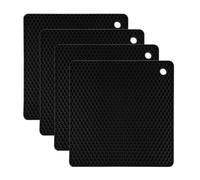 LUMITERRA 4 Piezas Salvamanteles de Silicona, Protector de Olla, Sostenedor de Pote de Antideslizante, Resistente al Calor, 18.1 x 0.6 cm, Protectores Sartenes, para Ollas Calientes, Cocina