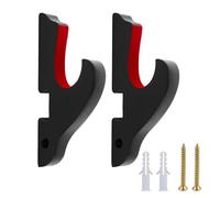 Lumitrex 1 Par Soporte Katana Pared de Madera Negro con Acolchado de Terciopelo Exhibición Espada Samurái Soportes Gancho Katana Pared para Espadas Samurái Sable de Luz Cosplay Demon Slayer Wakizashi