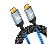 Lumivtx Cable HDMI de 3m,10K 8K,ultra alta velocidad 10K,8K@60 Hz 4K@240Hz,compatible con HDMI 2.1,HDR10+,eARC,3D,HDCP 2.2y2.3,VRR,DTS:X,compatible con PS5/4,X-Box,HDTV,monitor,portátil y proyector