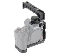 Lumix S1RII S1II S1IIE - Jaula para cámara Hersmay con mango superior para cámara sin espejo Panasonic Lumix S1RII S1II S1IIE con zapata fría, agujeros de localización de mango ARRI, múltiples