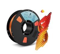 Lumizone Filamento PLA de seda de 0.069 pulgadas de doble color dorado y rojo, precisión dimensional +/- 0.02 mm, carrete de 2.2 libras, filamento de impresión compatible con la mayoría de impresoras