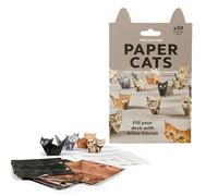 LUMMO Papel de Origami para Lindas Figuras de Gatos, 50 Hojas 3D Manualidades Kit Plegable Creativo Origami Animal Papel Plegable para Niños y Adultos