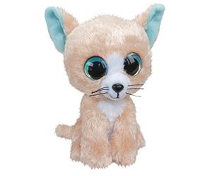 Lumo Stars Cat Peach Animales de juguete Felpa Beige, Azul, Blanco - Juguetes de peluche (Animales de juguete, Beige, Azul, Blanco, Felpa, 3 año(s), Cat (animal), Niño/niña)