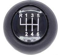 LumoCheefy Schaltknauf aus Leder für for Mazda 3 5 6 CX7 MX5, 5/6 Gang Handschaltung Ersatz, Lenkradknopf Schwarz (Schwarz)