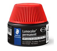 Lumocolor 487 17 - Botella de recambio de 15 ml para rotuladores permanentes 313/314/317/318, color rojo