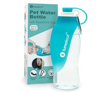 LumoLeaf Botella de agua para perros para caminar, dispensador de agua portátil para mascotas con cuenco plegable para hojas, botella de viaje ligera para perros pequeños y medianos, 590 ml