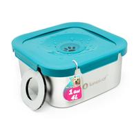 LumoLeaf Cuenco de agua antiderrames para perros grandes con filtro, 4 L, azul, alimentador lento para bebedores desordenados, sin goteo y a prueba de salpicaduras, para hogares con varios perros