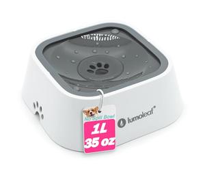 LumoLeaf - Cuenco de Agua para Perros (1 L, antisalpicaduras, antifugas, dispensador de Agua para Gatos y Mascotas