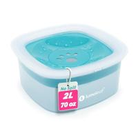 LumoLeaf Cuenco de agua para perros sin derrames, comedero lento de 70 onzas para bebedores desordenados, mantiene la boca de los perros de pelo largo seca, diseño a prueba de salpicaduras sin goteo