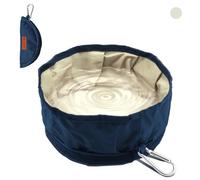 LumoLeaf Cuencos plegables de viaje para perros, tazón plegable grande y ligero, cuencos para agua y comida para mascotas, perros, gatos con cremallera (individual (blanco)