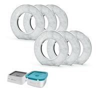 LumoLeaf Filtro de repuesto para dispensador de agua para mascotas de 2 litros, filtro de carbón activado de coco para dispensador de agua para perros (blanco, 6 unidades)