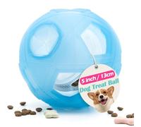 LumoLeaf Juguete de bola de golosinas para perros, juguete interactivo de rompecabezas de 5 pulgadas para perros pequeños y medianos, dispensador de golosinas de dificultad ajustable, alimentador