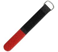 Lumonic 10 Pieza Cierre de Gancho + cierre negro/rojo | 300x20mm | normal | Robusto ojal metálico, el hook + look del cable puede reutilizarse varias veces | Gestión y organización sencillas de los
