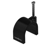 Lumonic 100x abrazadera de clavo 14mm para cable negro - abrazadera de cable con clavo de 30mm p.ej. para montaje en pared - abrazaderas de cable diferentes tamaños 4-14mm
