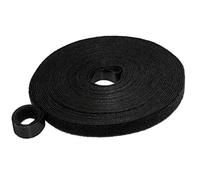 Lumonic 10m Cinta de hook + loop en ambos lados 12,5mm de ancho - Los lados están hechos de ganchos y vellón - Se puede acortar como se desee y fuerte efecto de hook+loop