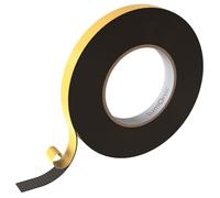 Lumonic 10m Cinta de sellado EPDM Autoadhesivo 15mm x 1mm | Cinta de sellado de espuma de caucho para ventanas y puertas | Junta de ventana, junta de puerta, junta de goma para protección contra el fr