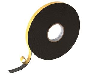 Lumonic 10m Cinta de sellado EPDM Autoadhesivo 15mm x 2mm | Cinta de sellado de espuma de caucho para ventanas y puertas | Junta de ventana, junta de puerta, junta de goma para protección contra el fr