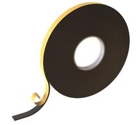 Lumonic 10m Cinta de sellado EPDM Autoadhesivo 15mm x 3mm | Cinta de sellado de espuma de caucho para ventanas y puertas | Junta de ventana, junta de puerta, junta de goma para protección contra el fr