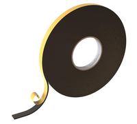 Lumonic 10m Cinta de sellado EPDM Autoadhesivo 15mm x 4mm | Cinta de sellado de espuma de caucho para ventanas y puertas | Junta de ventana, junta de puerta, junta de goma para protección contra el fr