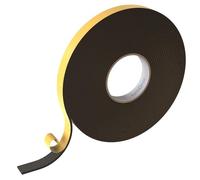 Lumonic 10m Cinta de sellado EPDM Autoadhesivo 20mm x 4mm | Cinta de sellado de espuma de caucho para ventanas y puertas | Junta de ventana, junta de puerta, junta de goma para protección contra el fr