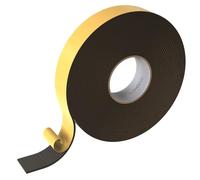 Lumonic 10m Cinta de sellado EPDM Autoadhesivo 40mm x 3mm | Cinta de sellado de espuma de caucho para ventanas y puertas | Junta de ventana, junta de puerta, junta de goma para protección contra el fr