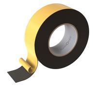 Lumonic 10m Cinta de sellado EPDM Autoadhesivo 50mm x 1mm | Cinta de sellado de espuma de caucho para ventanas y puertas | Junta de ventana, junta de puerta, junta de goma para protección contra el fr