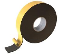 Lumonic 10m Cinta de sellado EPDM Autoadhesivo 50mm x 4mm | Cinta de sellado de espuma de caucho para ventanas y puertas | Junta de ventana, junta de puerta, junta de goma para protección contra el fr
