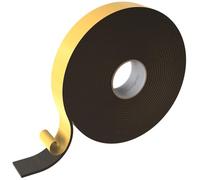 Lumonic 10m Cinta de sellado EPDM Autoadhesivo 50mm x 5mm | Cinta de sellado de espuma de caucho para ventanas y puertas | Junta de ventana, junta de puerta, junta de goma para protección contra el fr