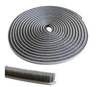 Lumonic 10m Sello de cepillo gris 6mm | Autoadhesivo + Se puede cortar a medida | Protector contra corrientes de aire, protección contra el frío, mosquitera para ventanas, puertas, armarios
