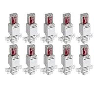 Lumonic 10x Enchufe de Red RJ45 Macho sin Herramientas | con Alivio de tensión y contactos chapados en Oro I Enchufe de crimpado para CAT5 CAT6 CAT7 Cable LAN de Red