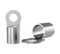 Lumonic 10x terminales de crimpar en blanco 70-95mm² I conector de crimpar M12 sin aislar I terminales de cable M12, terminal de cable tubular 70mm2 95mm2 ojal, conector de crimpar